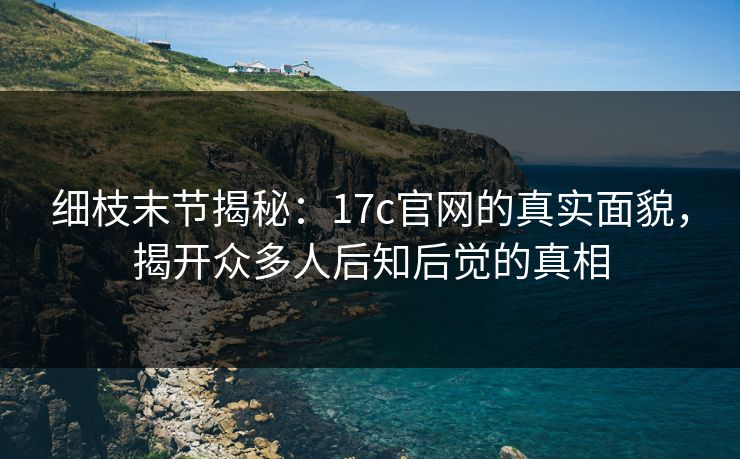 细枝末节揭秘：17c官网的真实面貌，揭开众多人后知后觉的真相